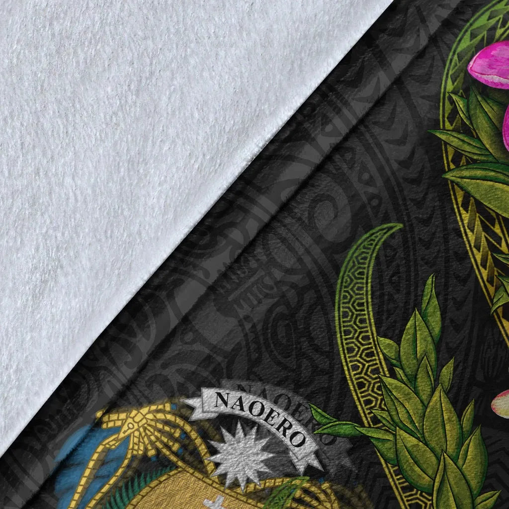 Nauru Polynesian Custom Personalised Blanket - Plumeria Tribal