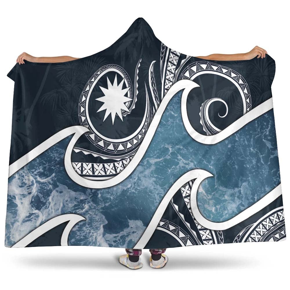 Nauru Polynesian Hooded Blanket - Ocean Style