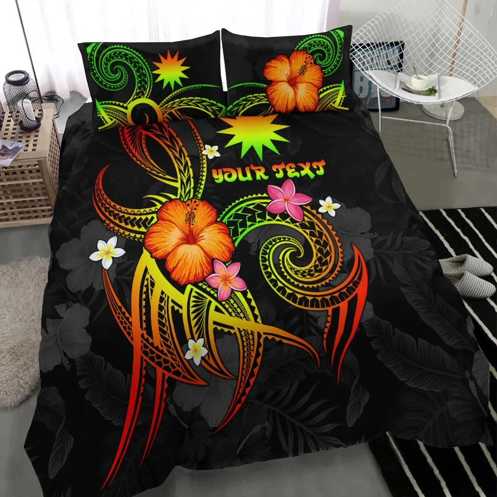 Nauru Polynesian Personalised Bedding Set - Legend Of Nauru (Reggae)