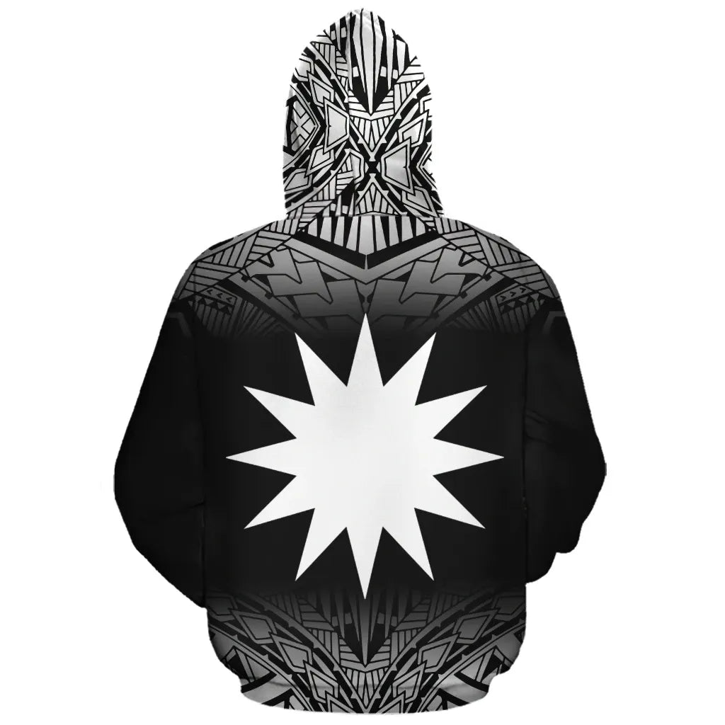 Nauru Polynesian Personalised Custom Hoodie - Black Fog