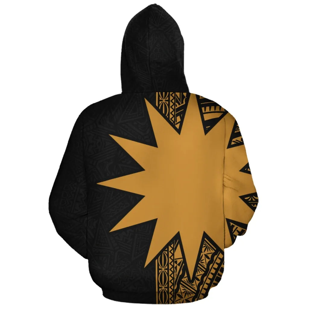 Nauru Polynesian Personalised Custom Hoodie - Gold Line