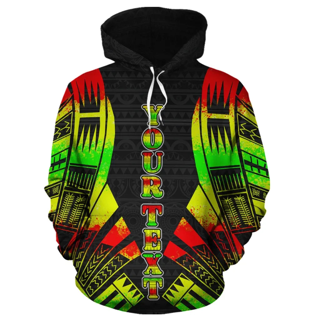 Nauru Polynesian Personalised Custom Hoodie - Reggae Tattoo