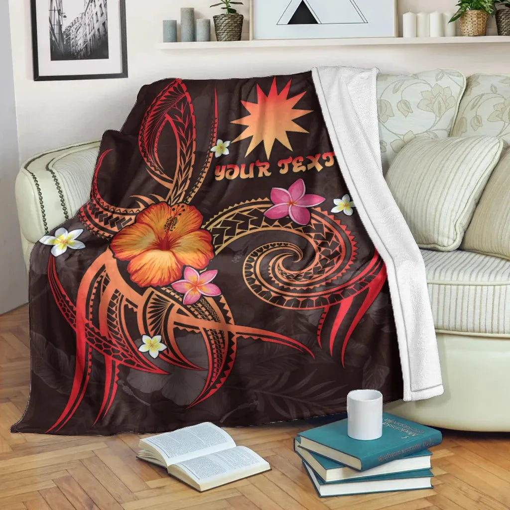 Nauru Polynesian Personalised Premium Blanket - Legend of Nauru (Red)