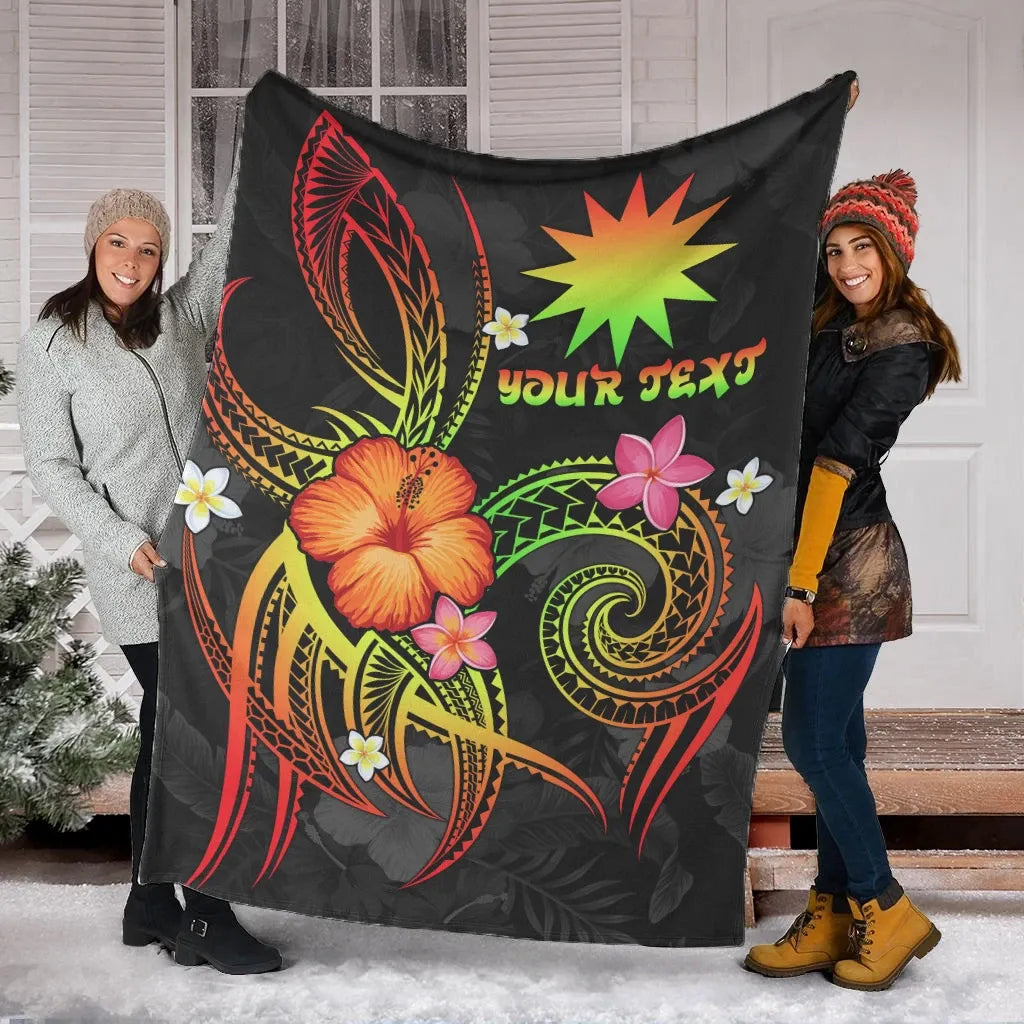Nauru Polynesian Personalised Premium Blanket - Legend of Nauru (Reggae)