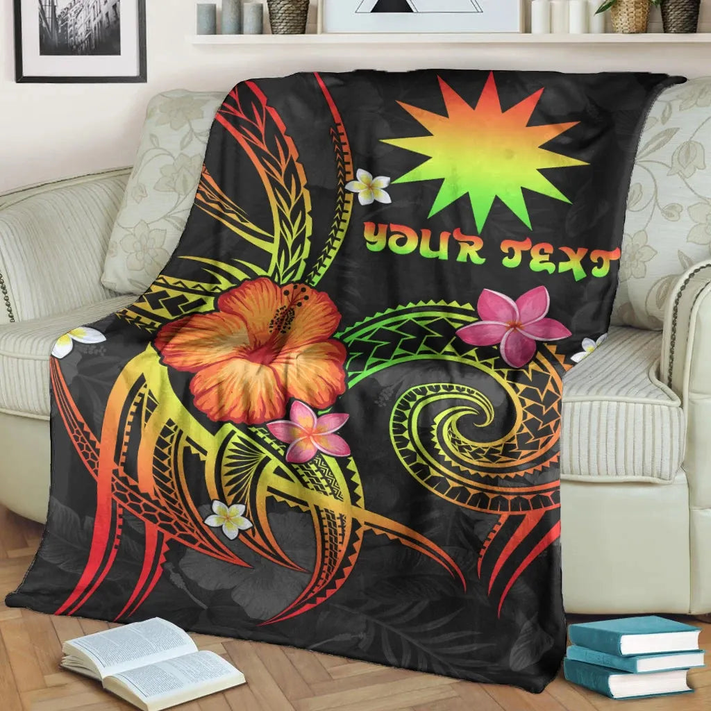 Nauru Polynesian Personalised Premium Blanket - Legend of Nauru (Reggae)