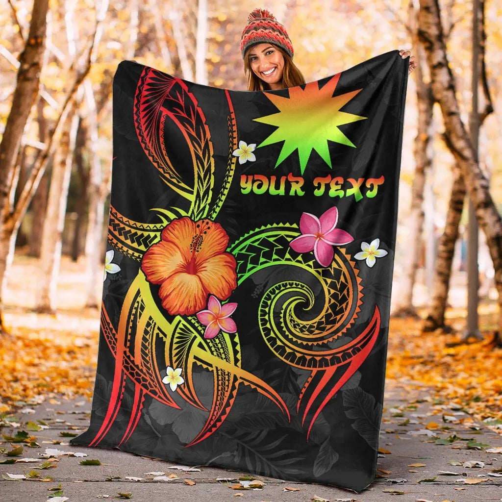 Nauru Polynesian Personalised Premium Blanket - Legend of Nauru (Reggae)
