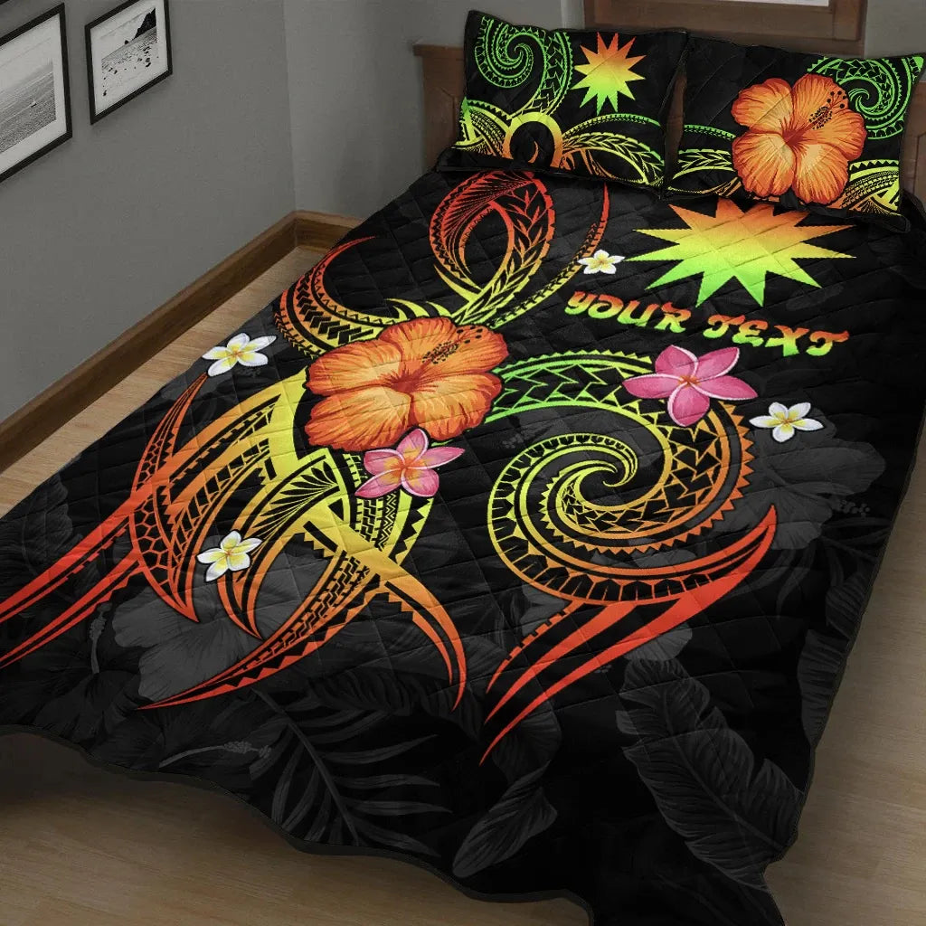 Nauru Polynesian Personalised Quilt Bed Set - Legend of Nauru (Reggae)