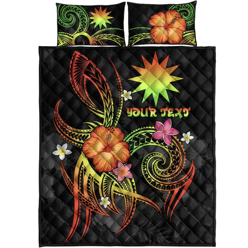 Nauru Polynesian Personalised Quilt Bed Set - Legend of Nauru (Reggae)