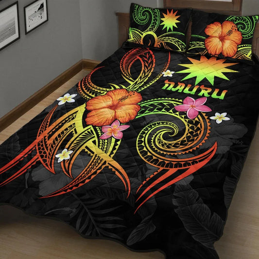 Nauru Polynesian Quilt Bed Set - Legend of Nauru (Reggae)