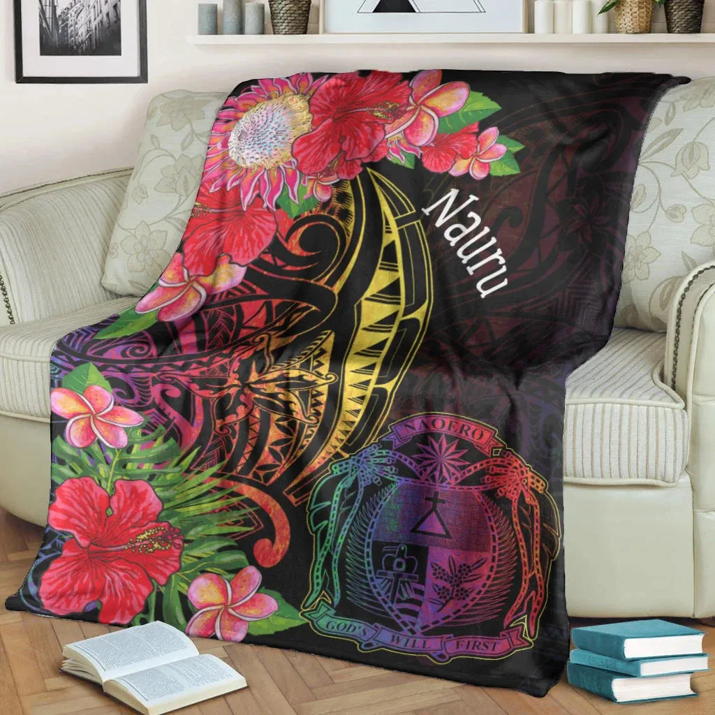 Nauru Premium Blanket - Tropical Hippie Style