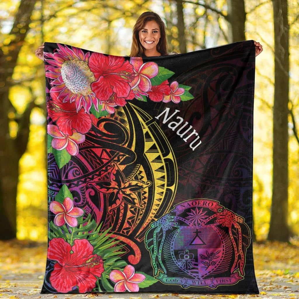 Nauru Premium Blanket - Tropical Hippie Style