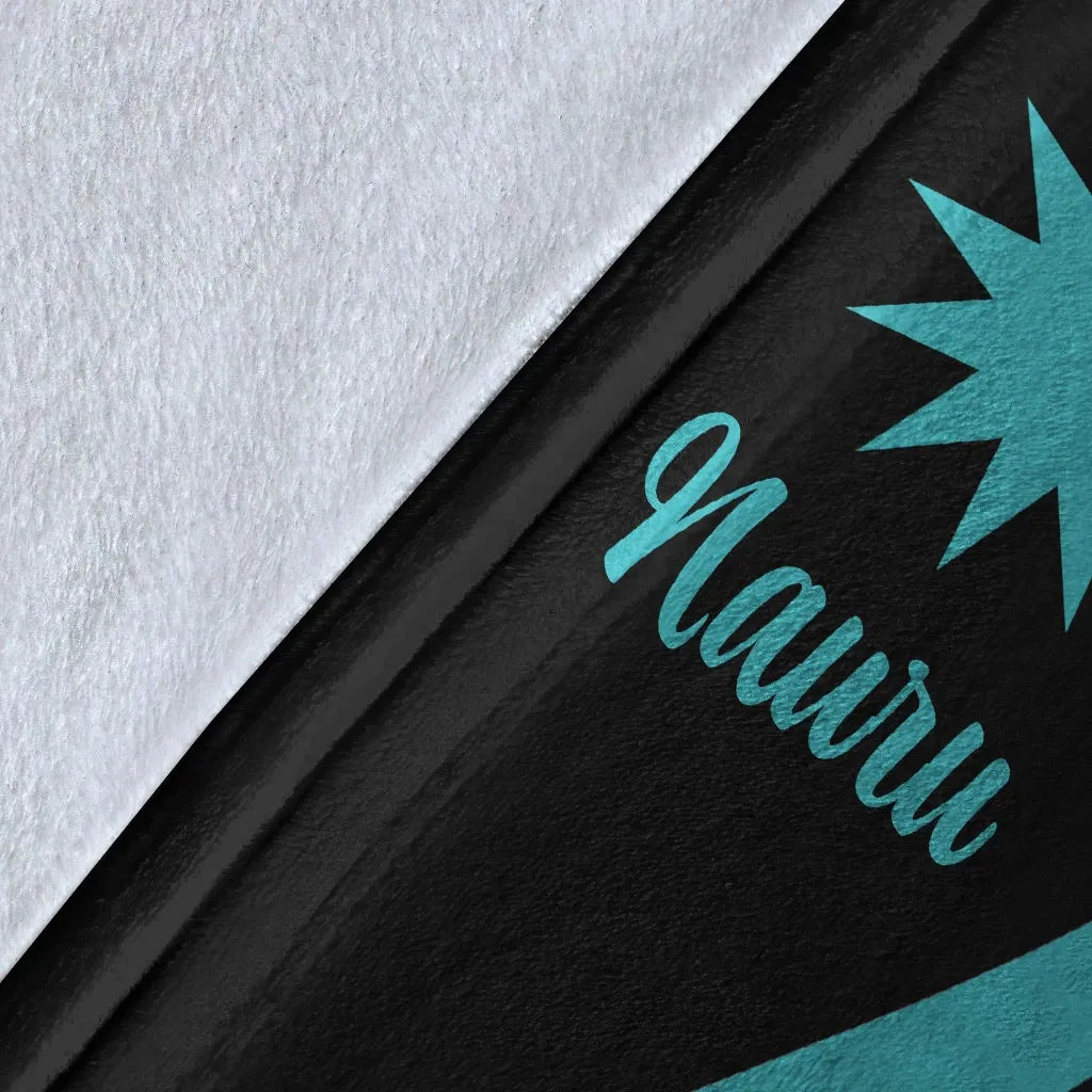 Nauru Premium Blanket - Turquoise Polynesian Tentacle Tribal Pattern