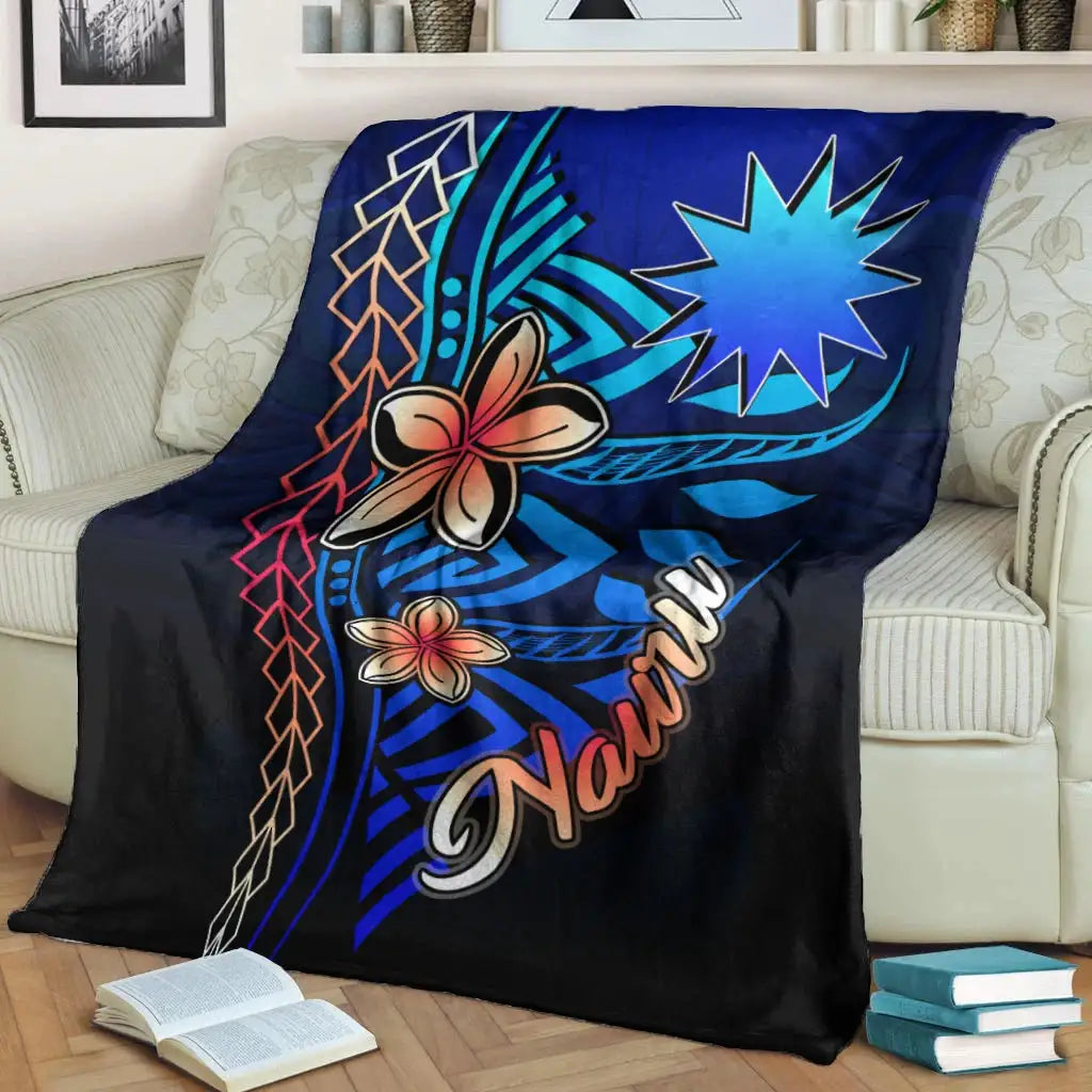Nauru Premium Blanket - Vintage Tribal Mountain