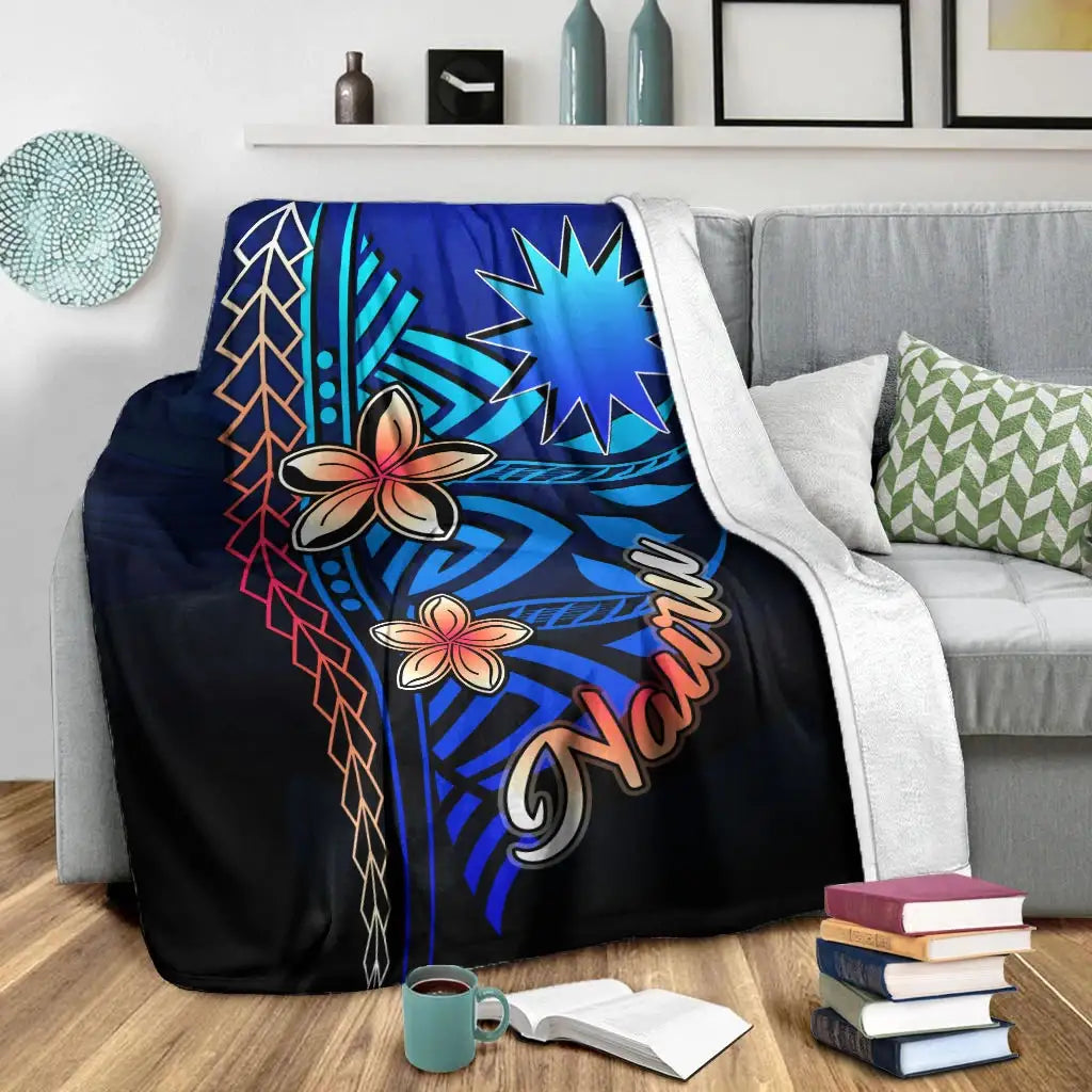 Nauru Premium Blanket - Vintage Tribal Mountain
