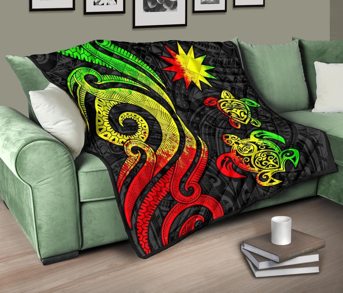 Nauru Premium Quilt - Reggae Tentacle Turtle