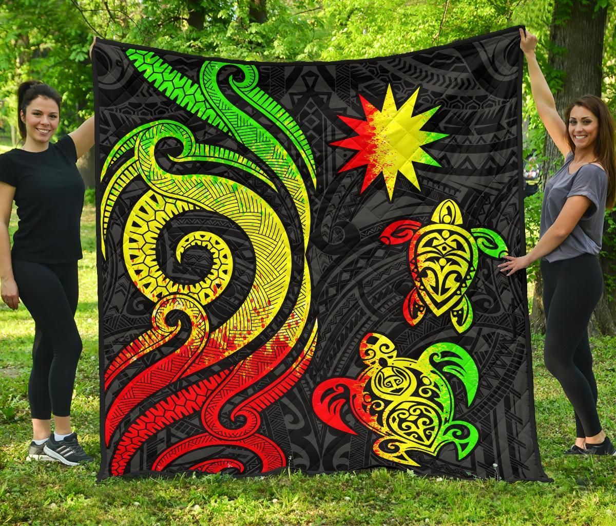 Nauru Premium Quilt - Reggae Tentacle Turtle