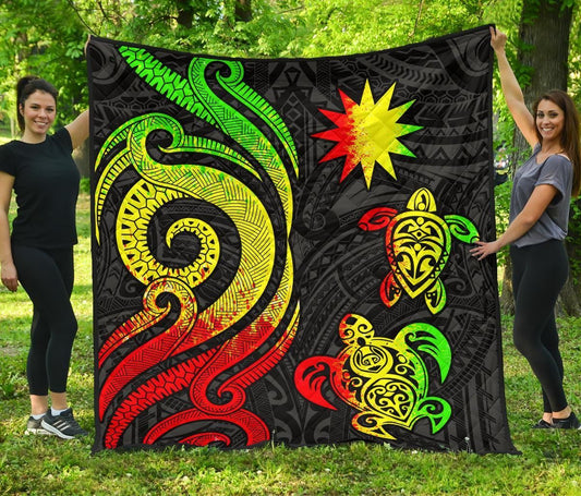 Nauru Premium Quilt - Reggae Tentacle Turtle