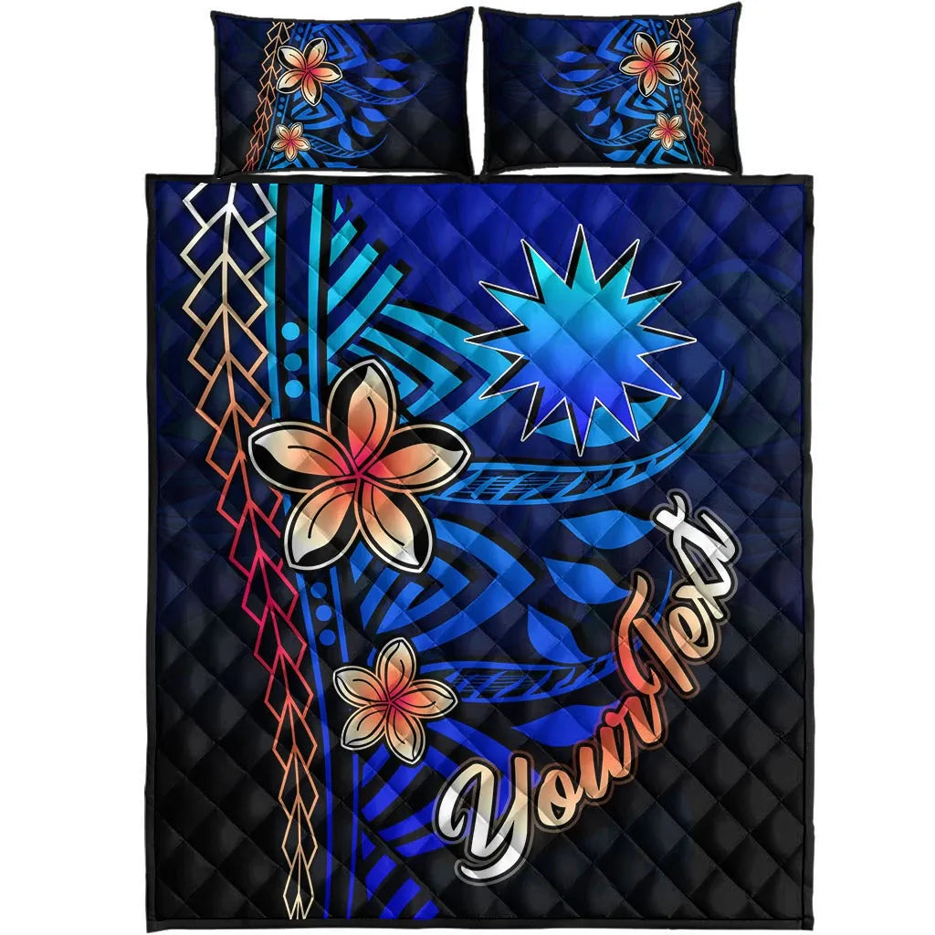 Nauru Quilt Bed Set - Vintage Tribal Mountain
