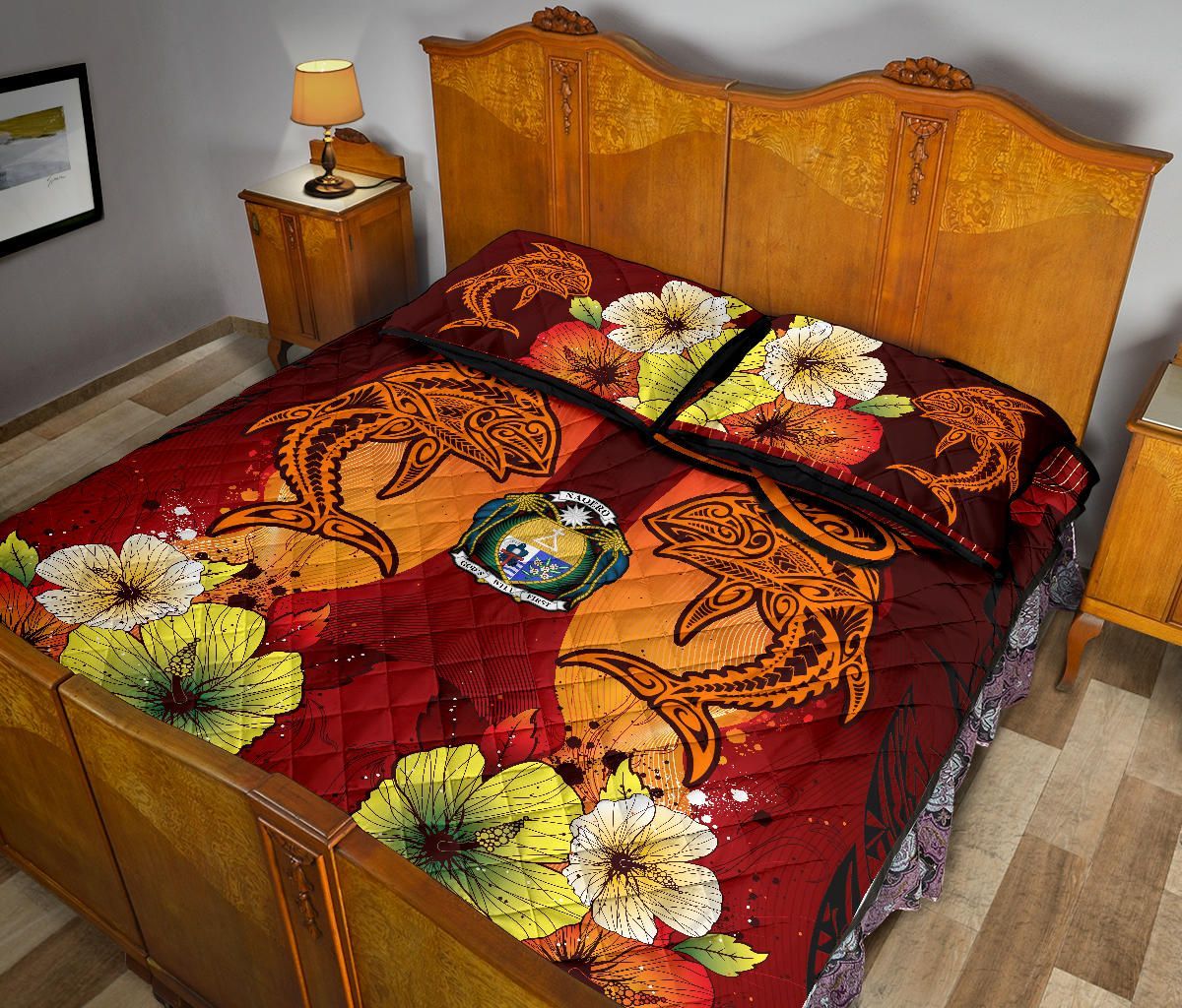 Nauru Quilt Bed Sets - Tribal Tuna Fish