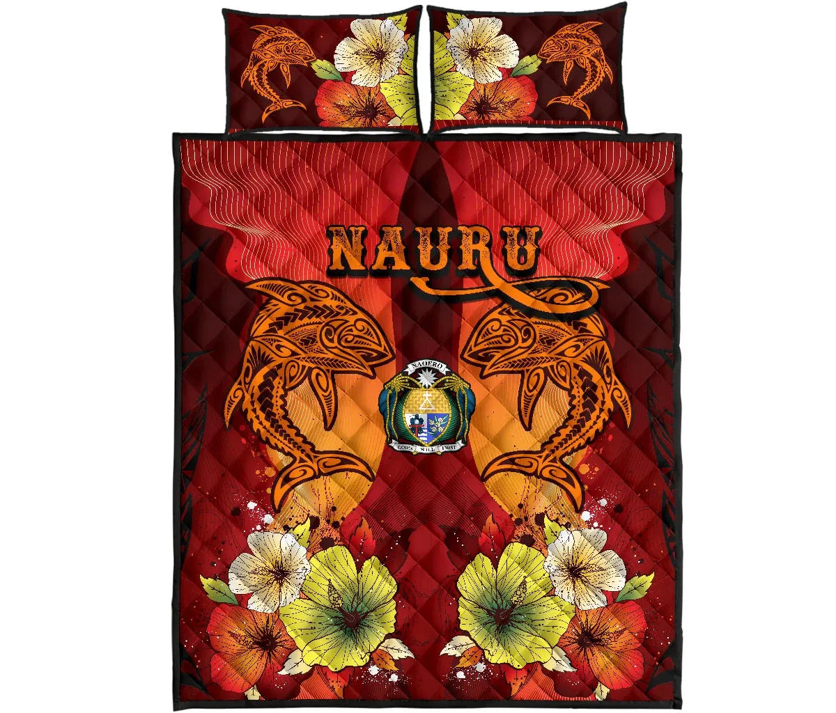 Nauru Quilt Bed Sets - Tribal Tuna Fish