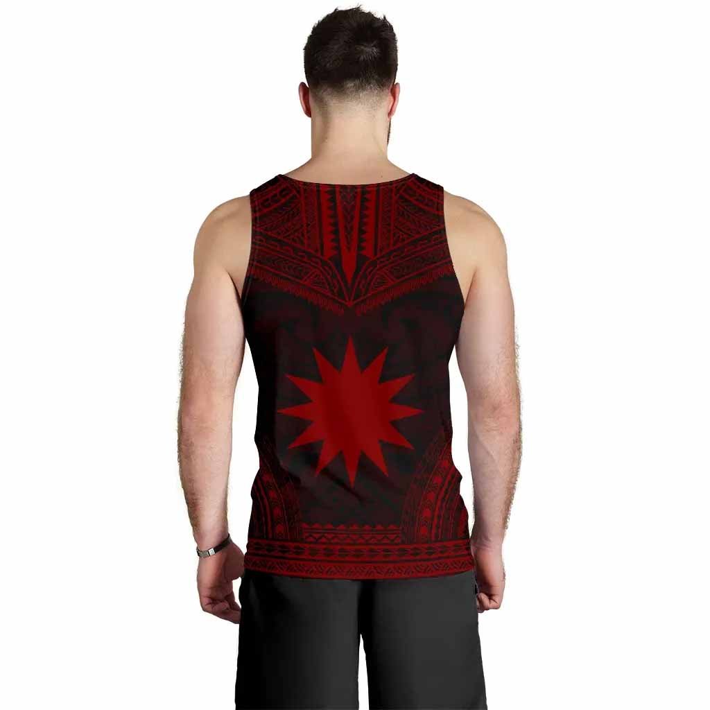 Nauru Men Tank Top - Polynesian Chief Red Version