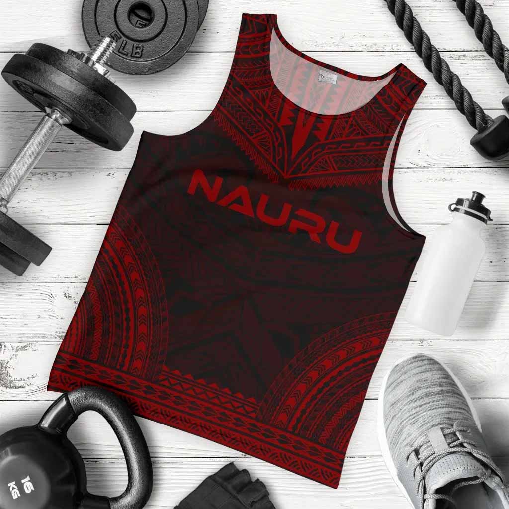 Nauru Men Tank Top - Polynesian Chief Red Version
