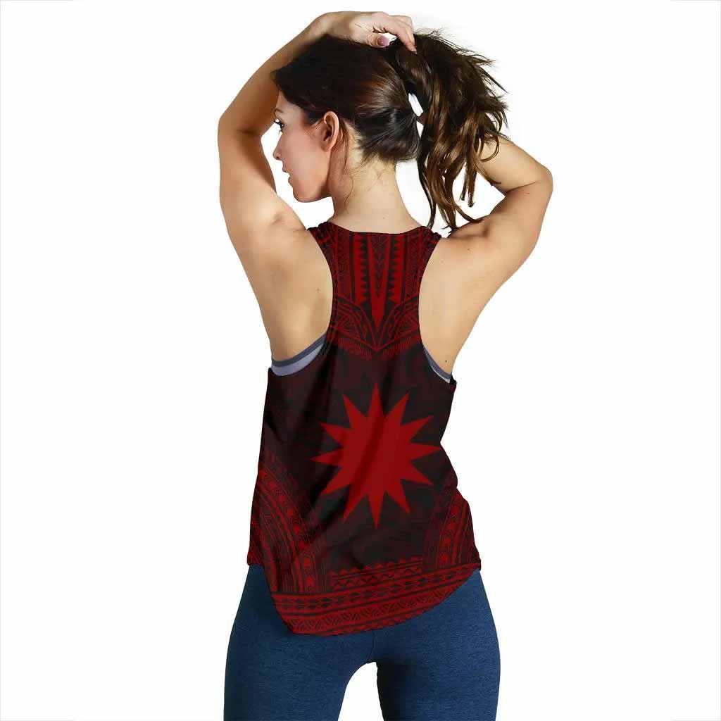 Nauru Women Racerback Tank - Polynesian Chief Red Version