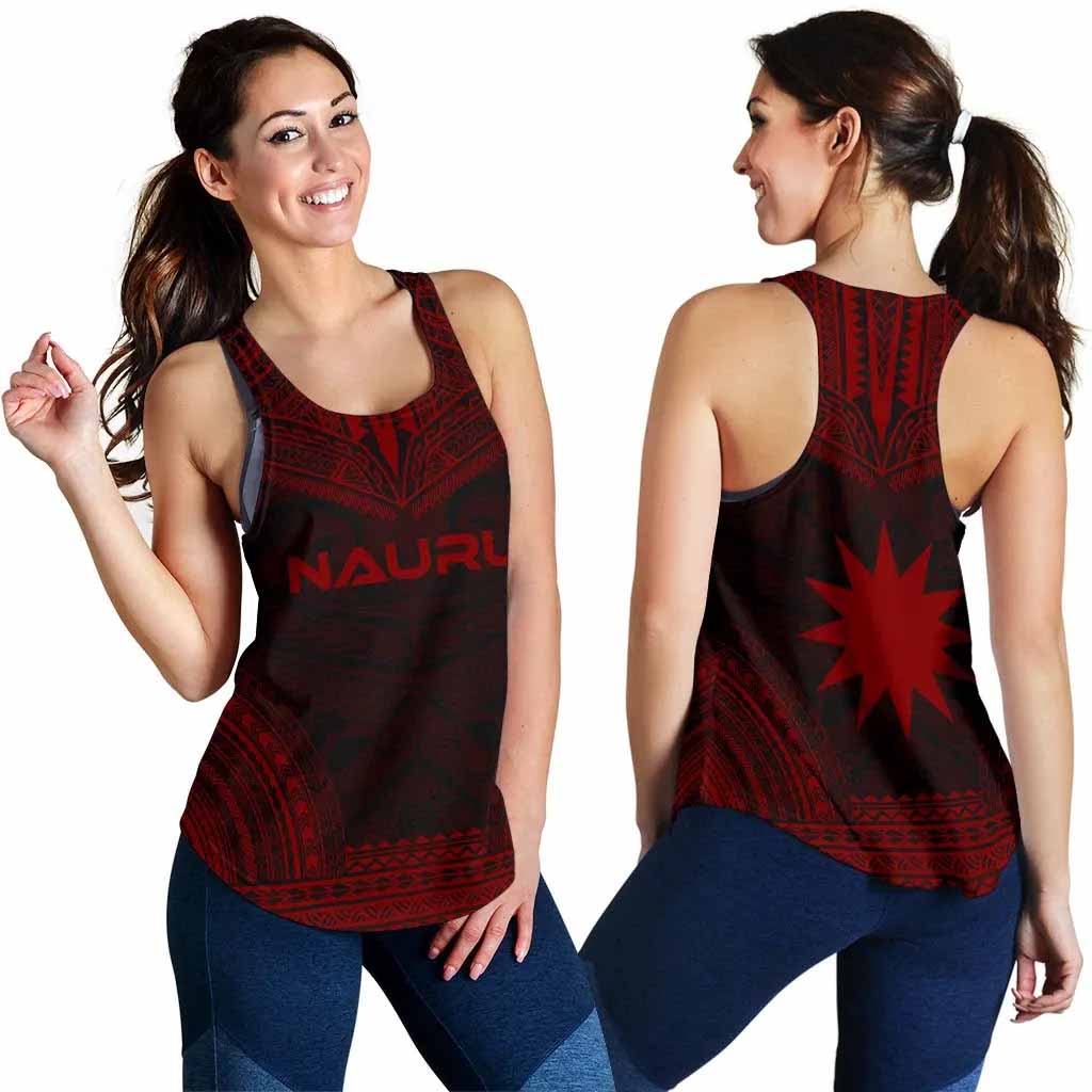 Nauru Women Racerback Tank - Polynesian Chief Red Version
