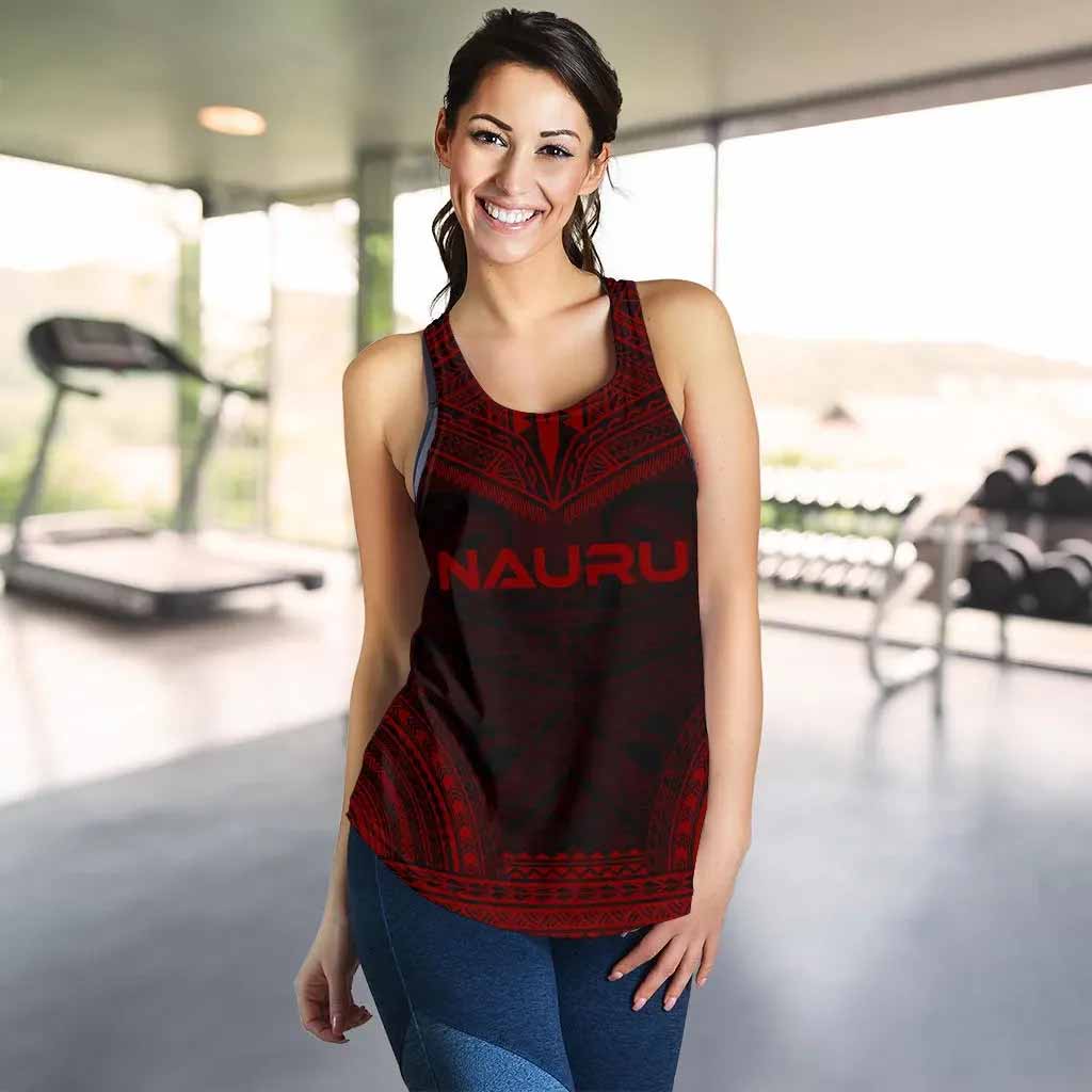 Nauru Women Racerback Tank - Polynesian Chief Red Version