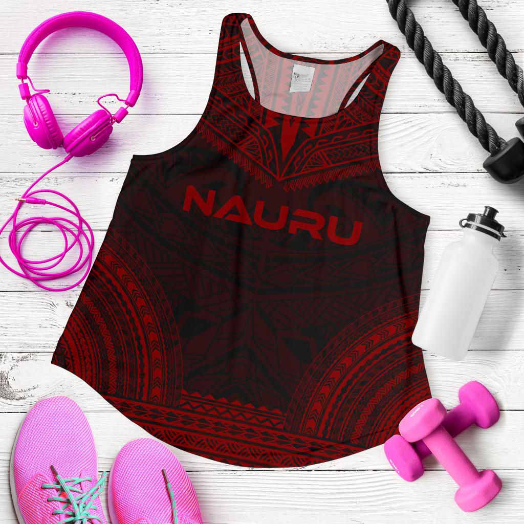 Nauru Women Racerback Tank - Polynesian Chief Red Version