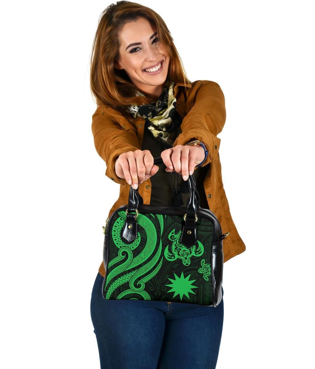 Nauru Shoulder Handbag - Green Tentacle Turtle