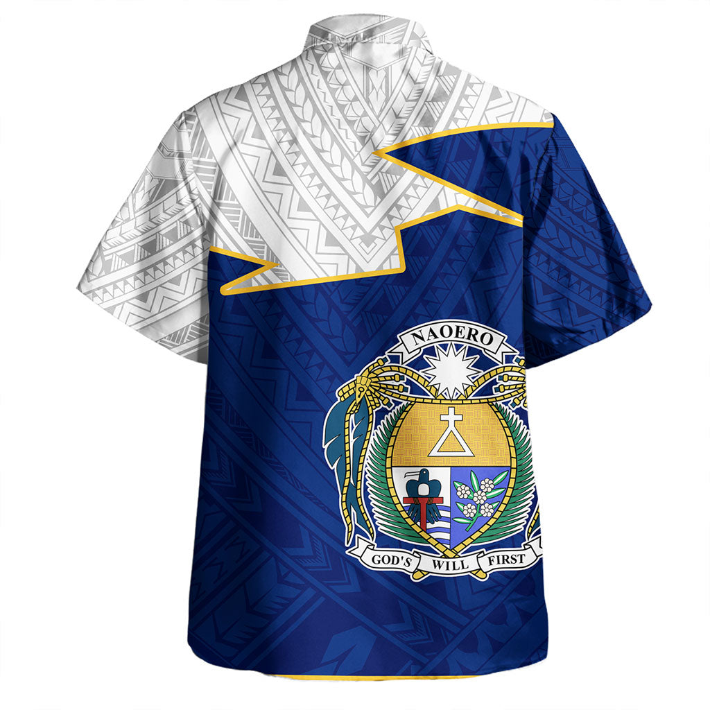 Nauru Hawaiian Shirt Polynesian Tattoo Flag And Coat Of Arms
