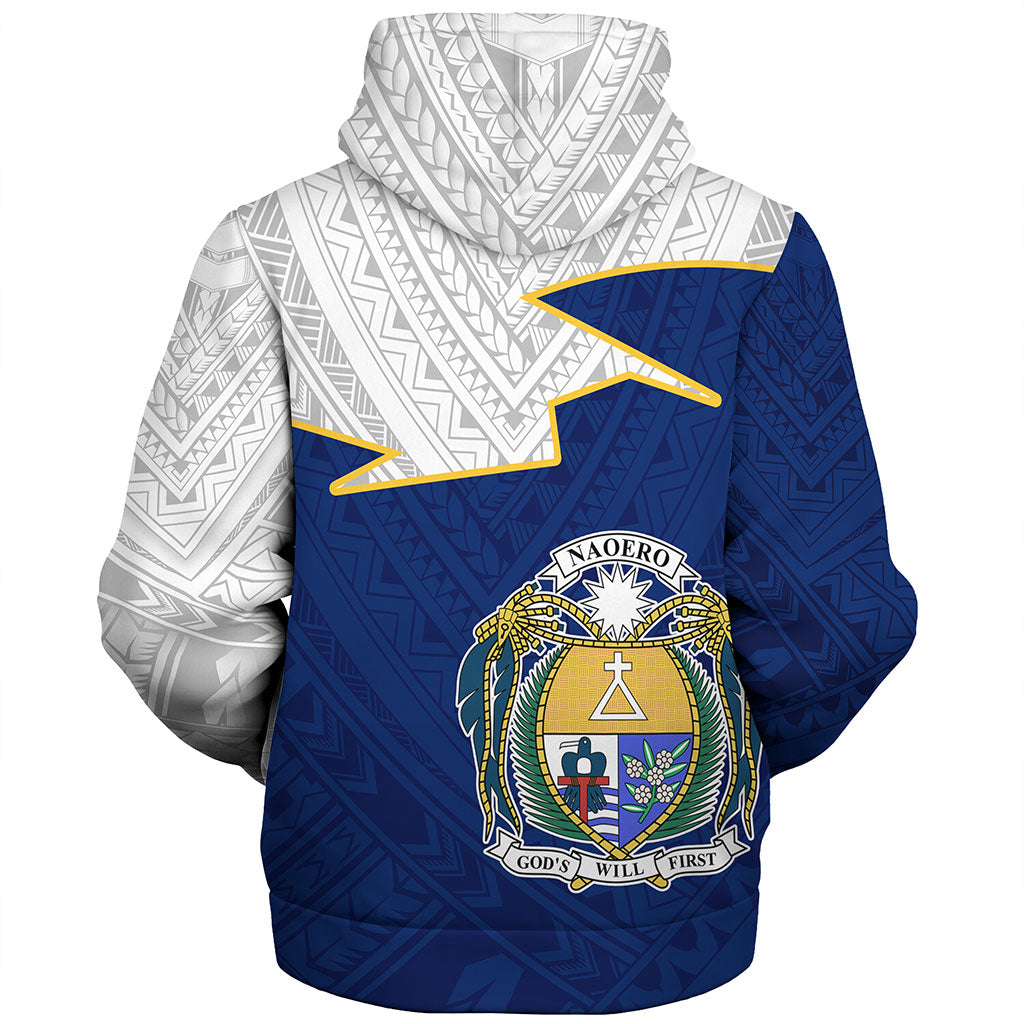 Nauru Sherpa Hoodie Polynesian Tattoo Flag And Coat Of Arms