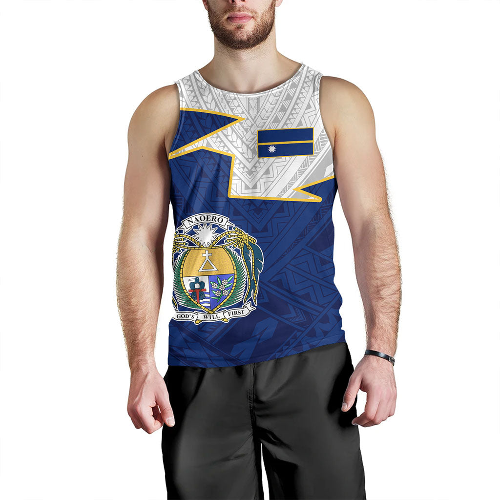 Nauru Tank Top Polynesian Tattoo Flag And Coat Of Arms