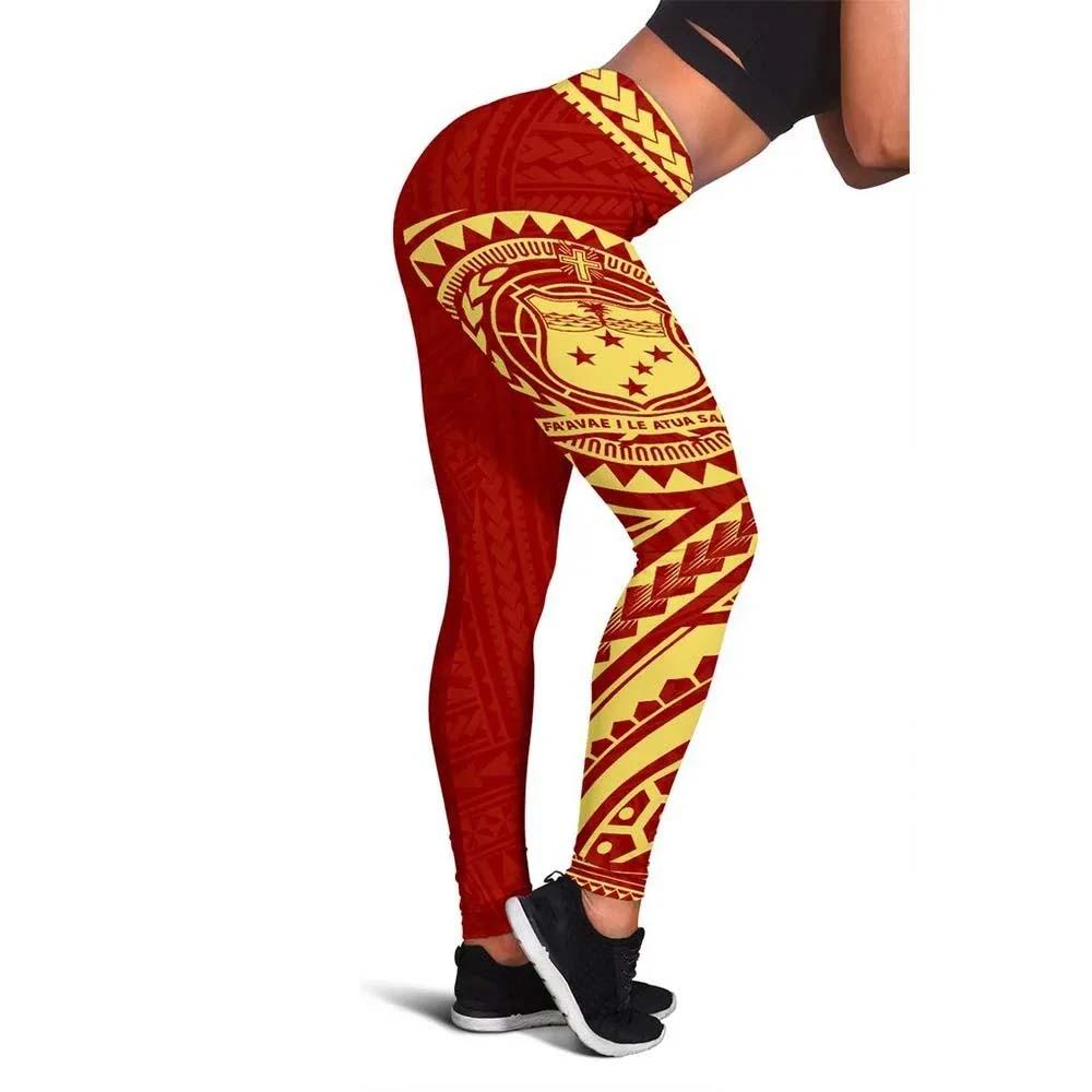 Neo Samoa Polynesian Legging (Red)