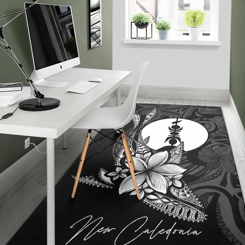 New Caledonia Area Rug - Fish With Plumeria Flowers Style