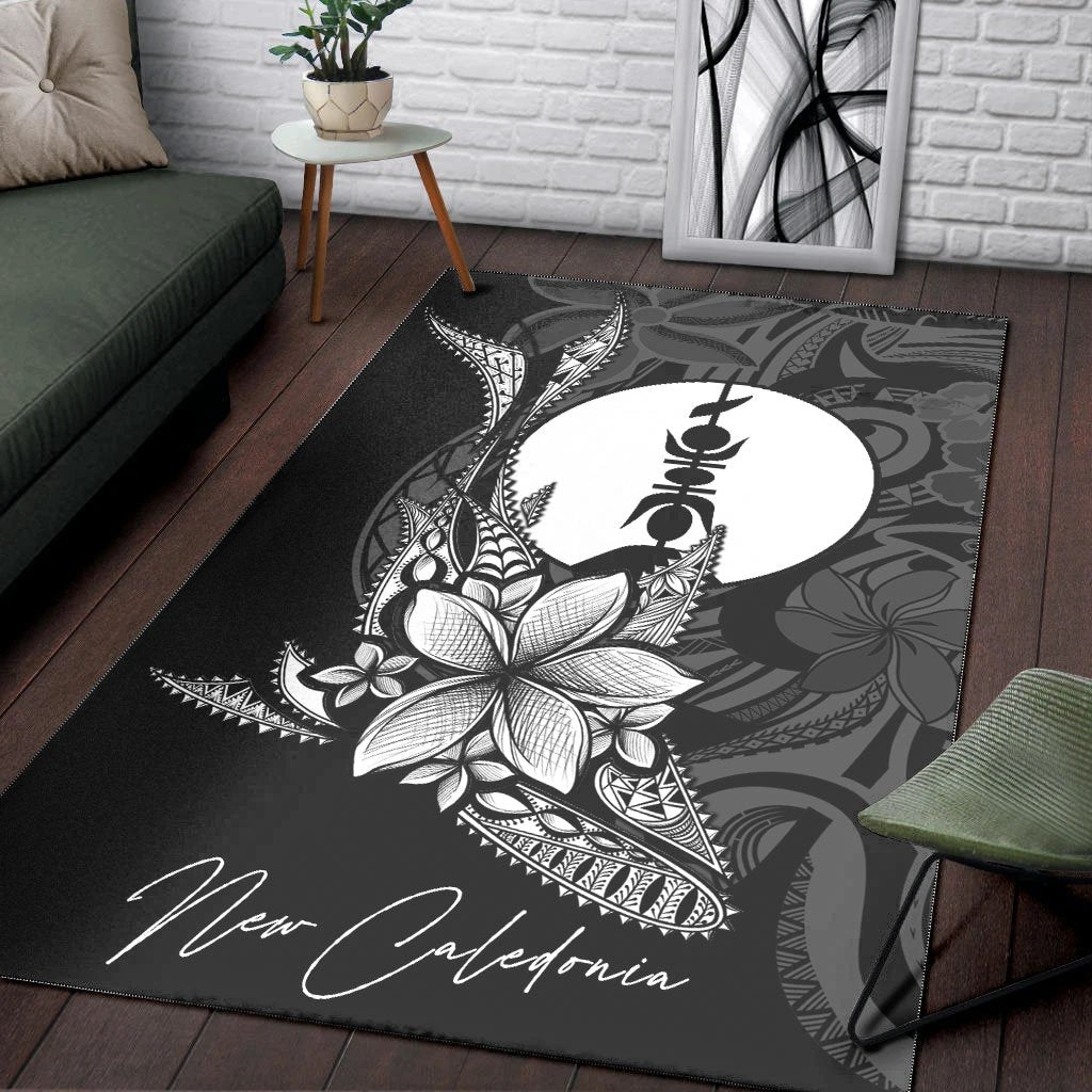 New Caledonia Area Rug - Fish With Plumeria Flowers Style