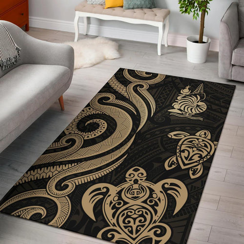 New Caledonia Area Rug - Gold Tentacle Turtle
