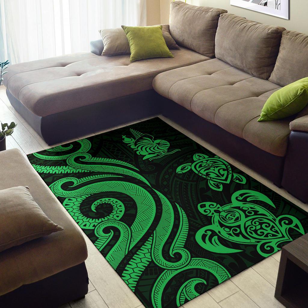 New Caledonia Area Rug - Green Tentacle Turtle