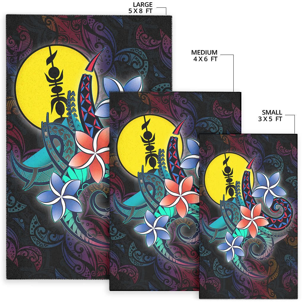 New Caledonia Area Rug - Plumeria Flowers Style