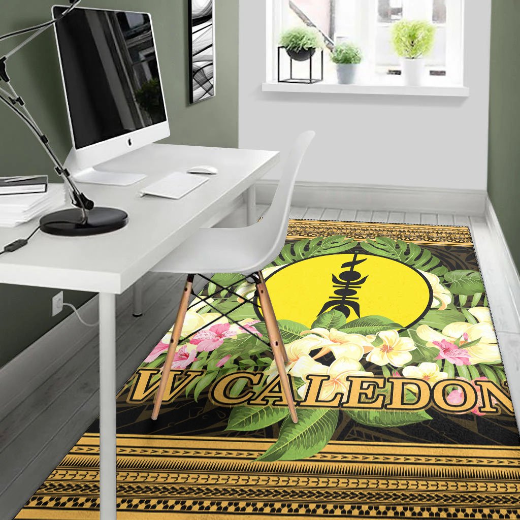New Caledonia Area Rug - Polynesian Gold Patterns Collection