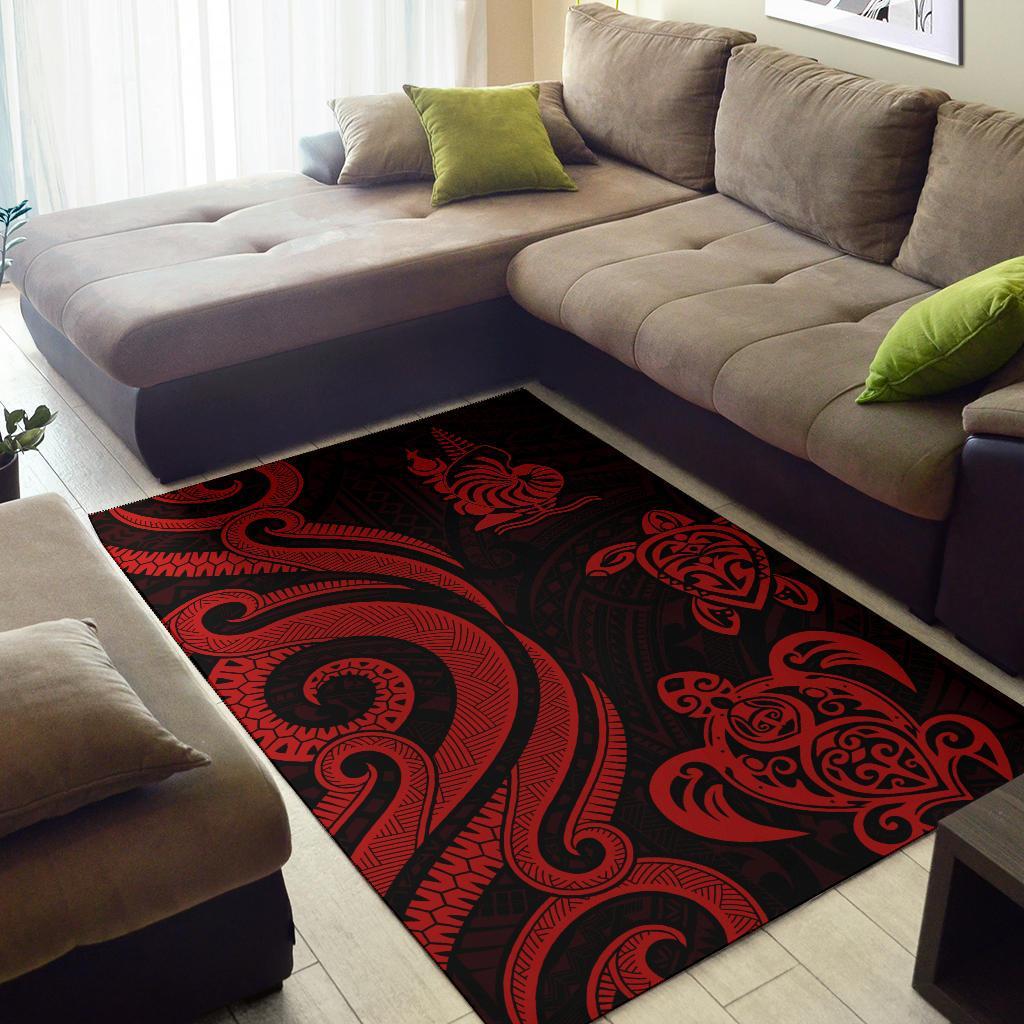 New Caledonia Area Rug - Red Tentacle Turtle