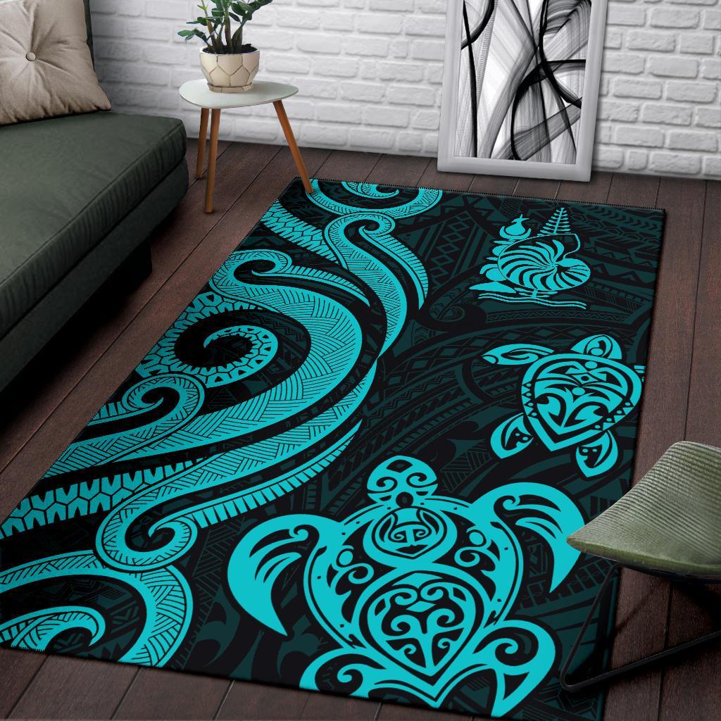 New Caledonia Area Rug - Turquoise Tentacle Turtle
