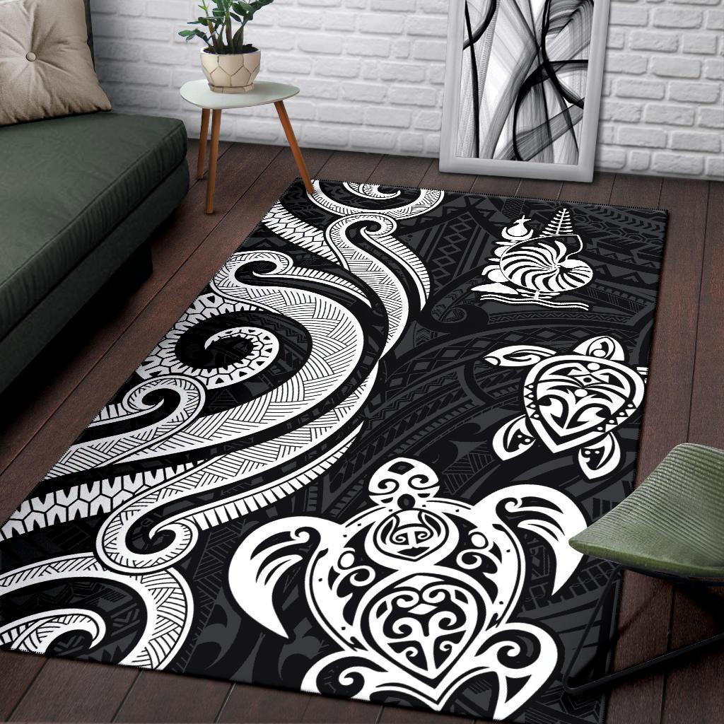 New Caledonia Area Rug - White Tentacle Turtle