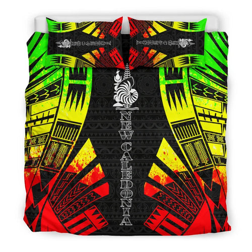 New Caledonia Duvet Cover Set - Polynesian Tattoo Reggae