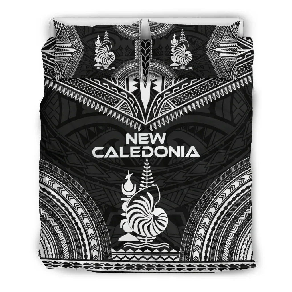 New Caledonia Polynesian Chief Duvet Cover Set - Black Version