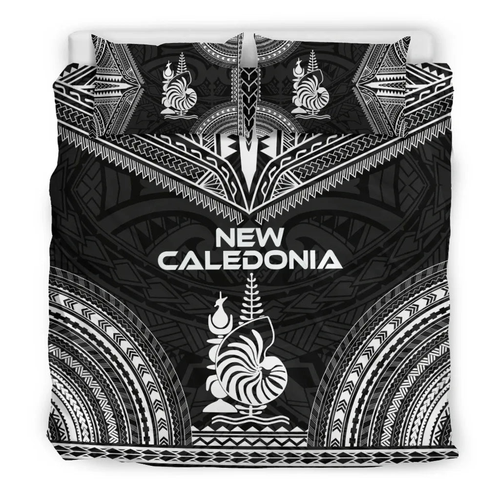 New Caledonia Polynesian Chief Duvet Cover Set - Black Version