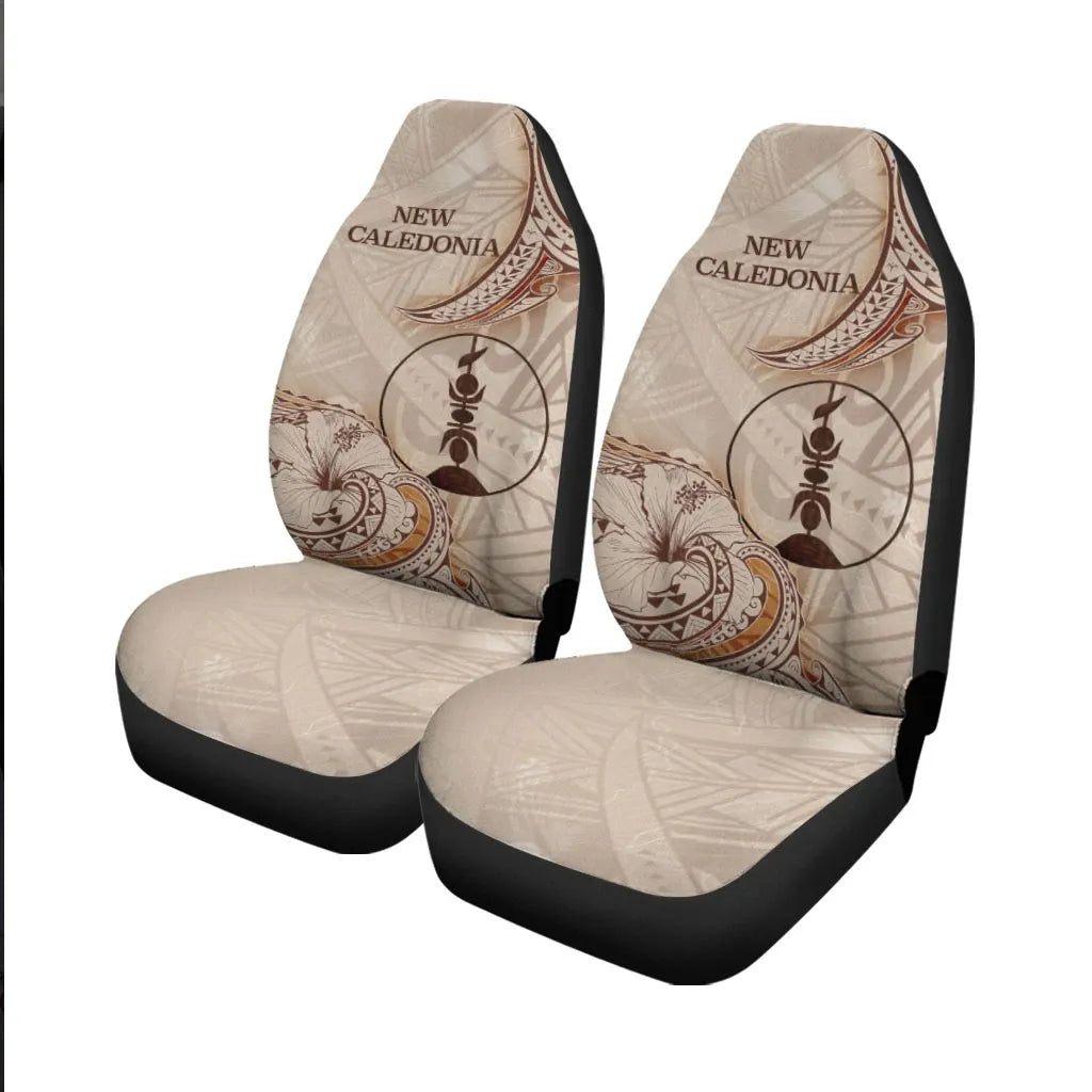 New Caledonia Car Seat Cover - Hibiscus Flowers Vintage Style