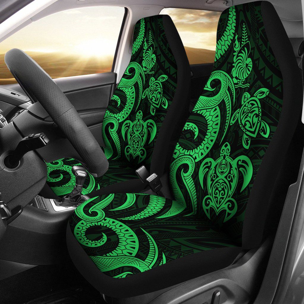 New Caledonia Car Seat Covers - Green Tentacle Turtle