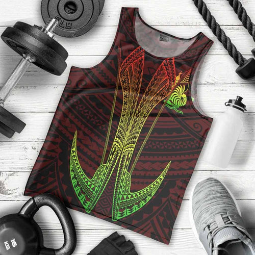 New Caledonia Custom Personalised Men Tank Top - Fish Hook Ver2